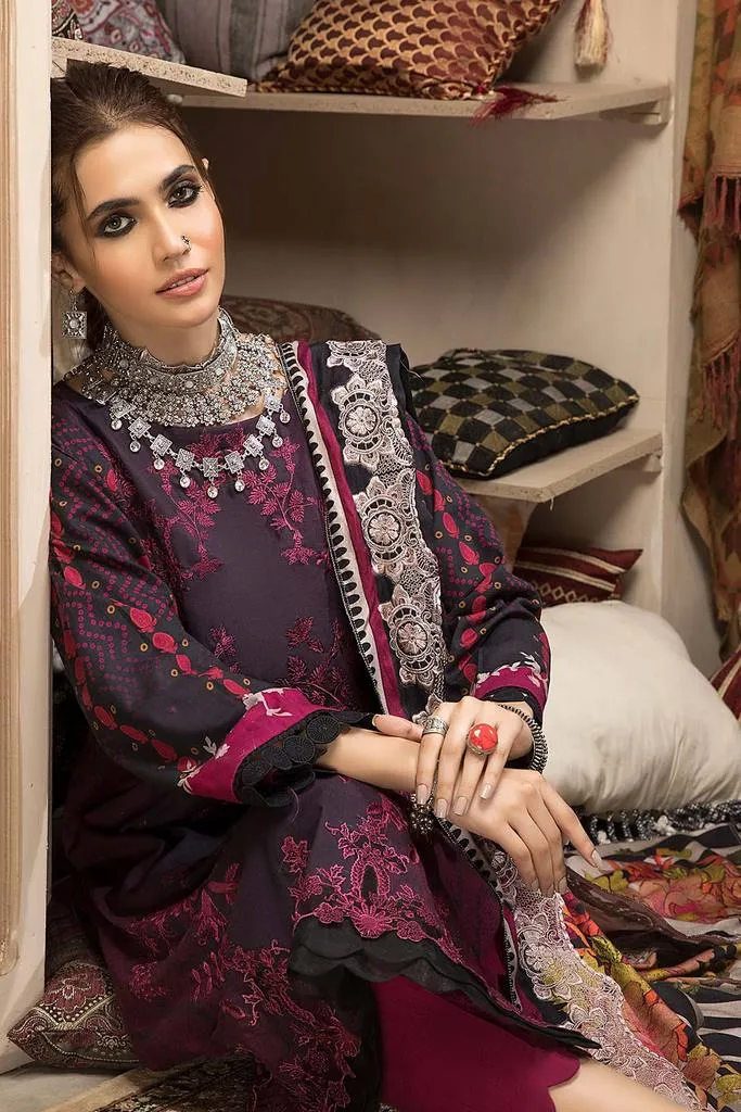 CNW-9 | Charizma Naranji Unstitched Embroidered Khaddar With Embroidered Shawl Vol-1 Collection | Unstitched Embroidered Suit