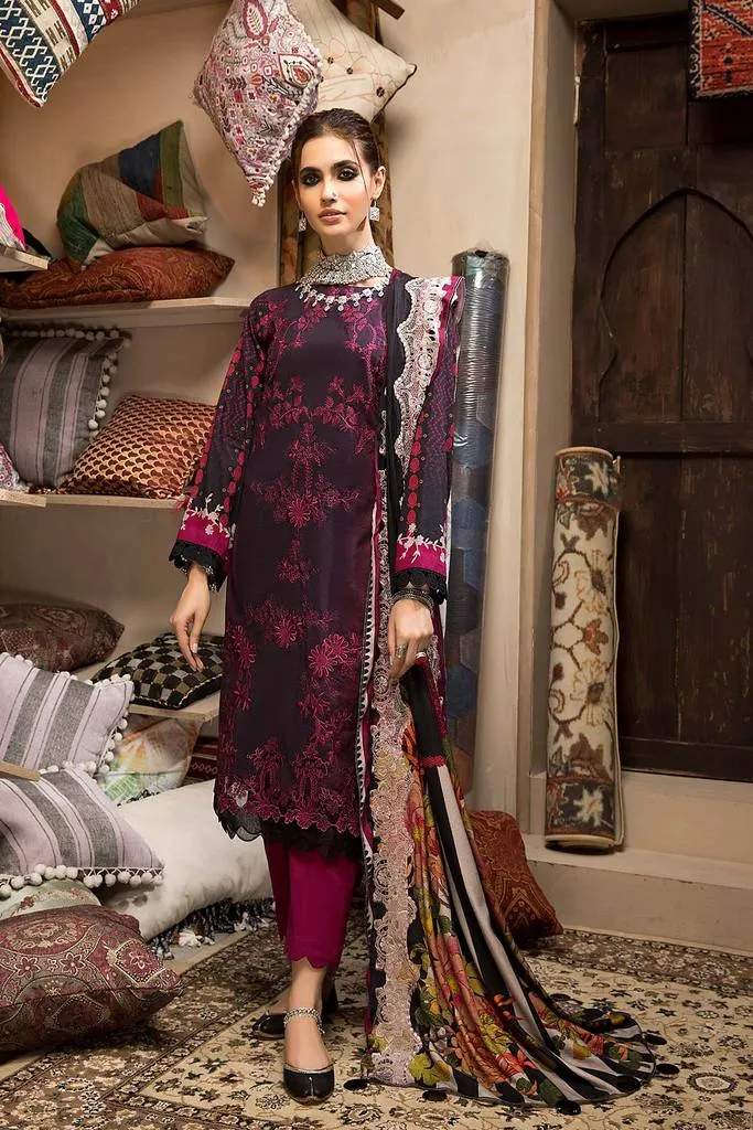 CNW-9 | Charizma Naranji Unstitched Embroidered Khaddar With Embroidered Shawl Vol-1 Collection | Unstitched Embroidered Suit