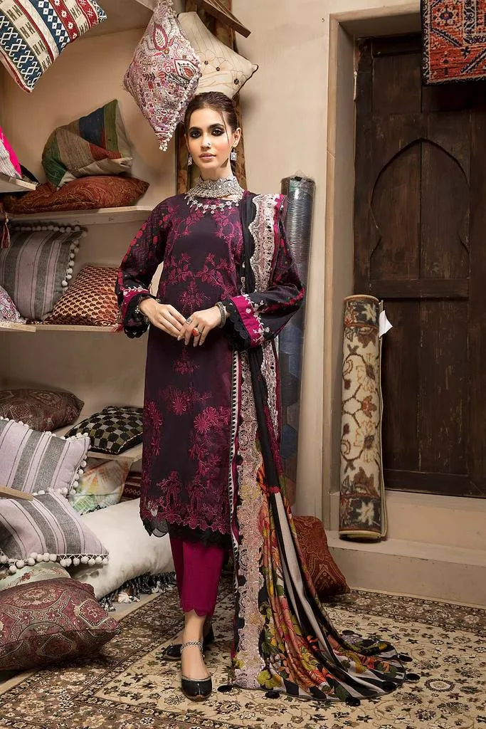 CNW-9 | Charizma Naranji Unstitched Embroidered Khaddar With Embroidered Shawl Vol-1 Collection | Unstitched Embroidered Suit