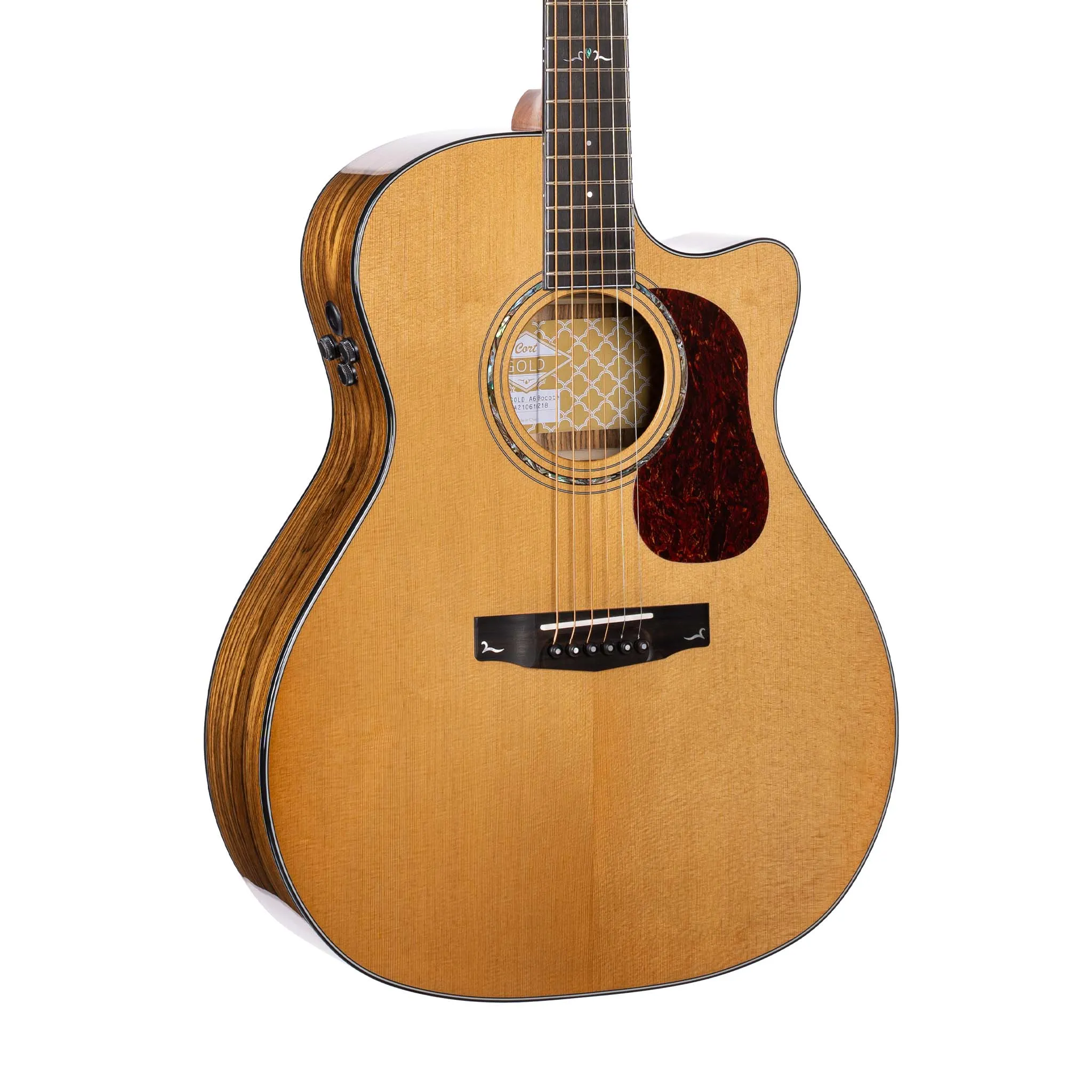 Cort Gold-A6-BOCOTE-NAT Acoustic Guitar w/Case