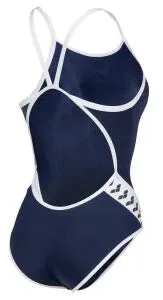 COSTUME ARENA DONNA PISCINA INTERO ICON VINTAGE NUOTO BLU