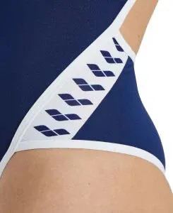 COSTUME ARENA DONNA PISCINA INTERO ICON VINTAGE NUOTO BLU
