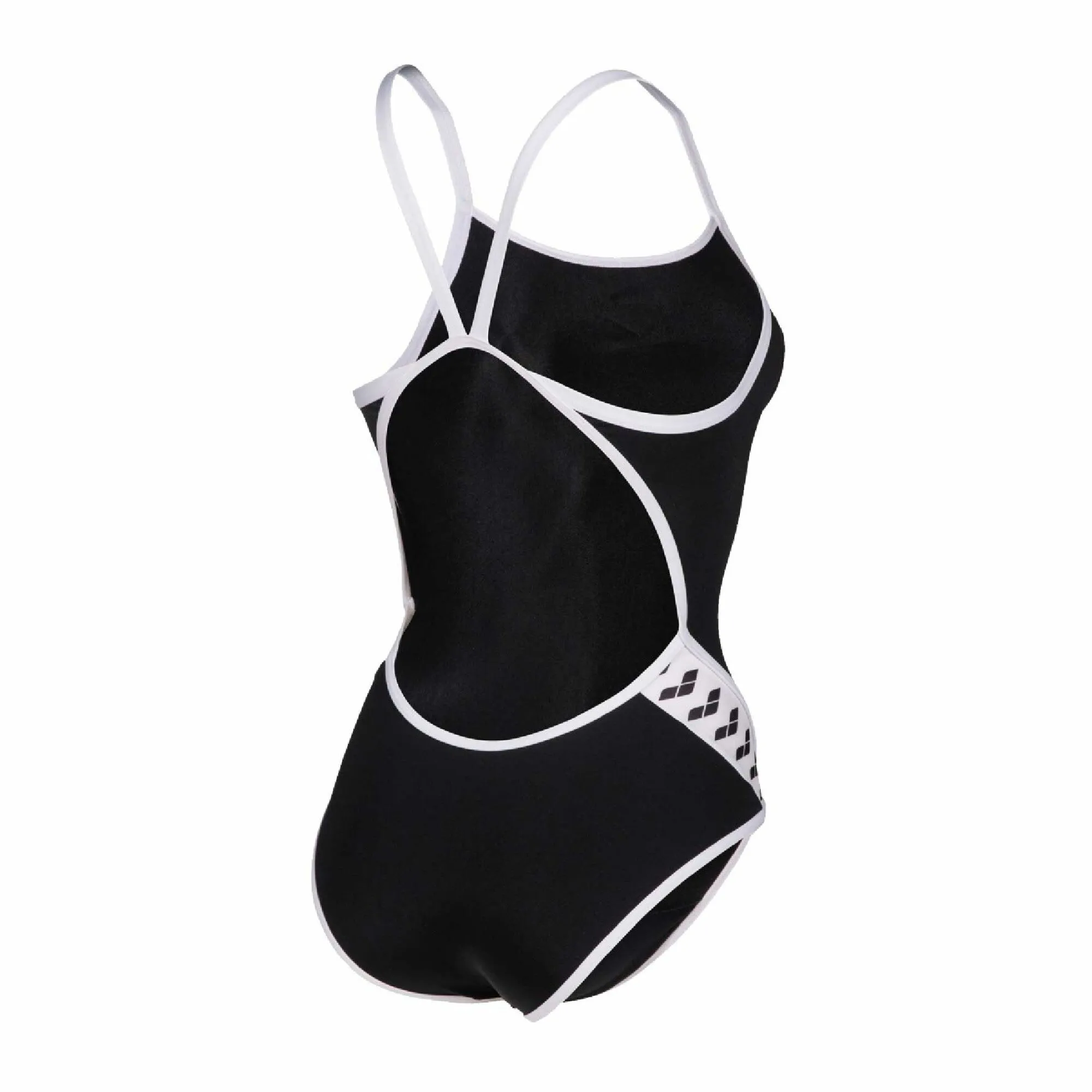 COSTUME ARENA DONNA PISCINA INTERO ICON VINTAGE NUOTO NERO
