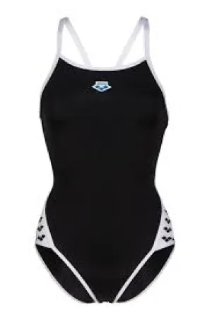 COSTUME ARENA DONNA PISCINA INTERO ICON VINTAGE NUOTO NERO