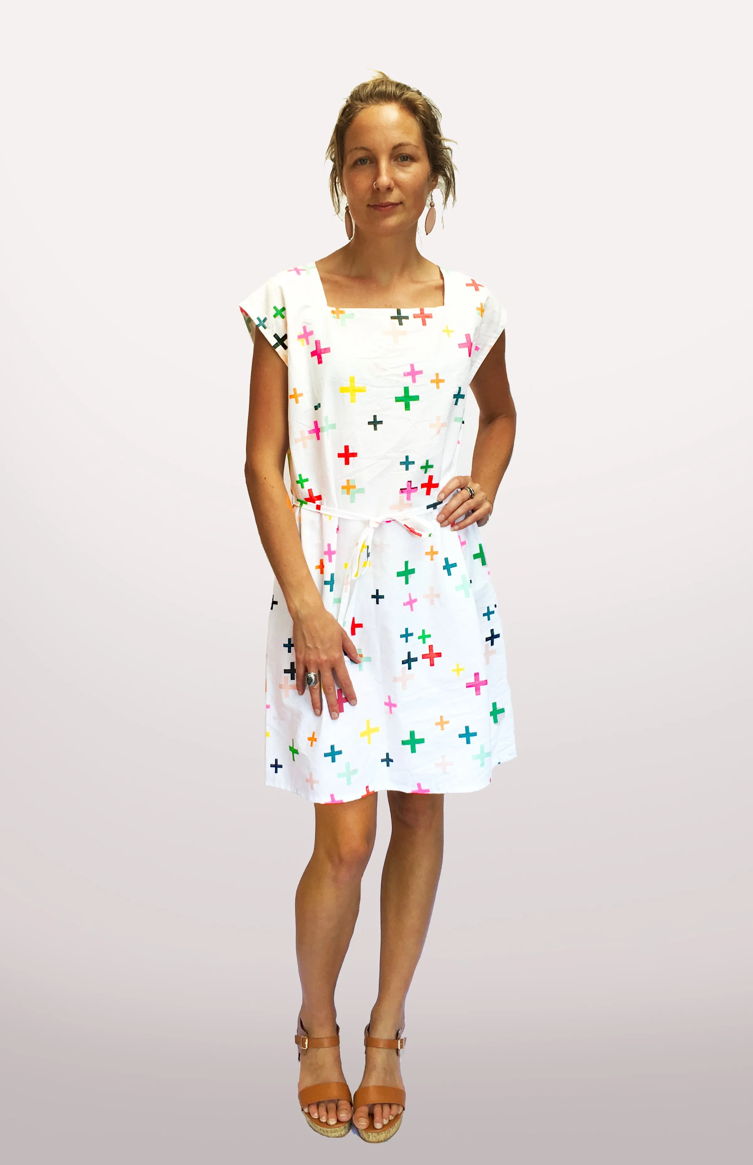 Criss Cross 100% cotton dress