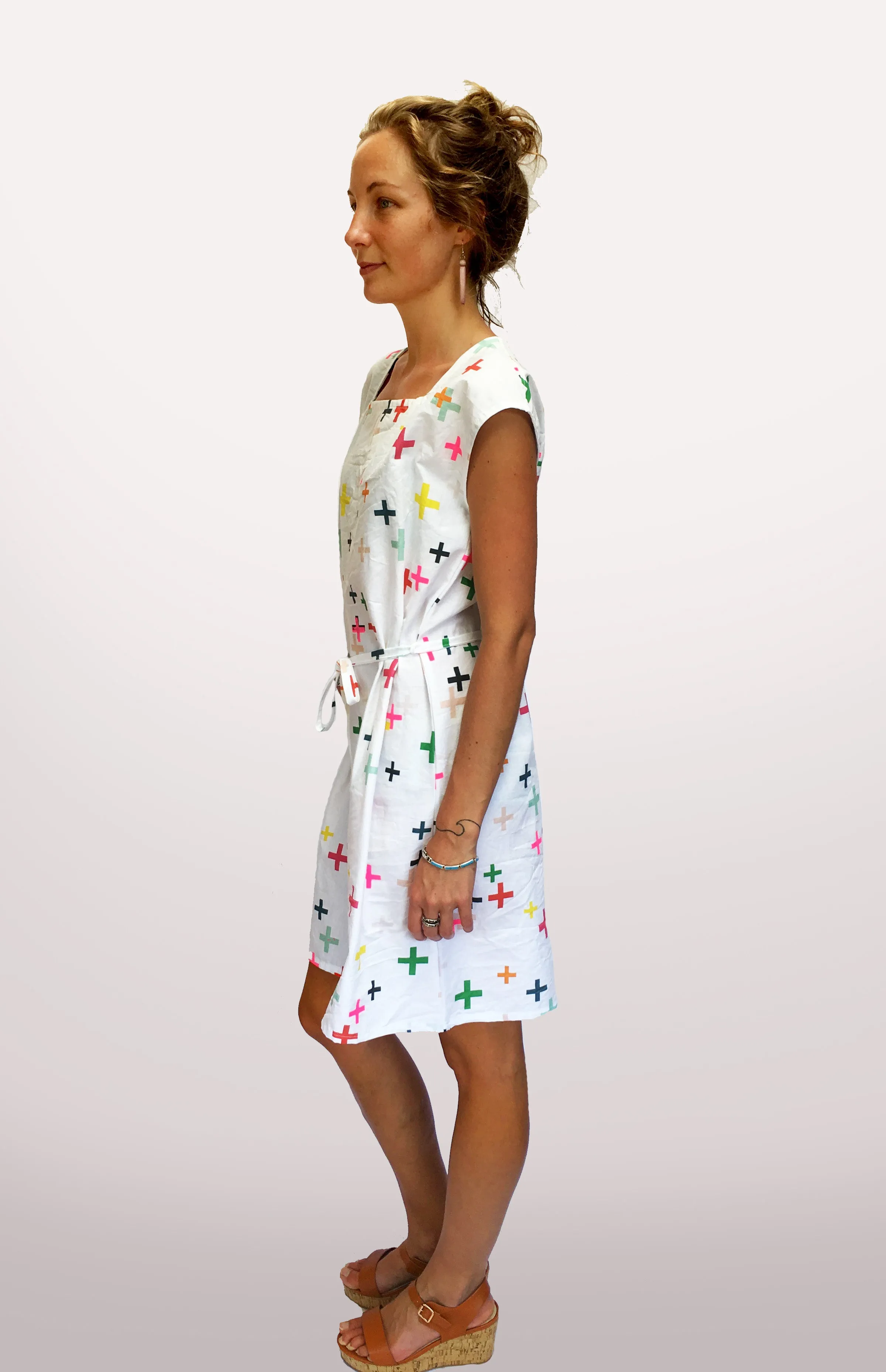 Criss Cross 100% cotton dress