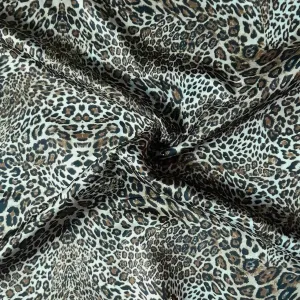 Digital Printed Armani Foil Satin 150 cm Leopard