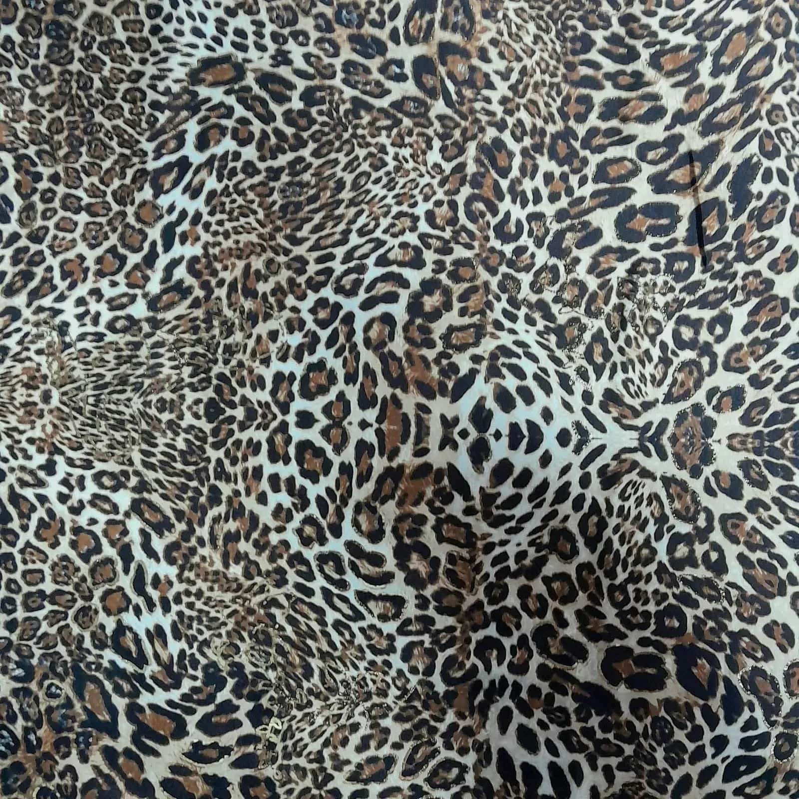 Digital Printed Armani Foil Satin 150 cm Leopard