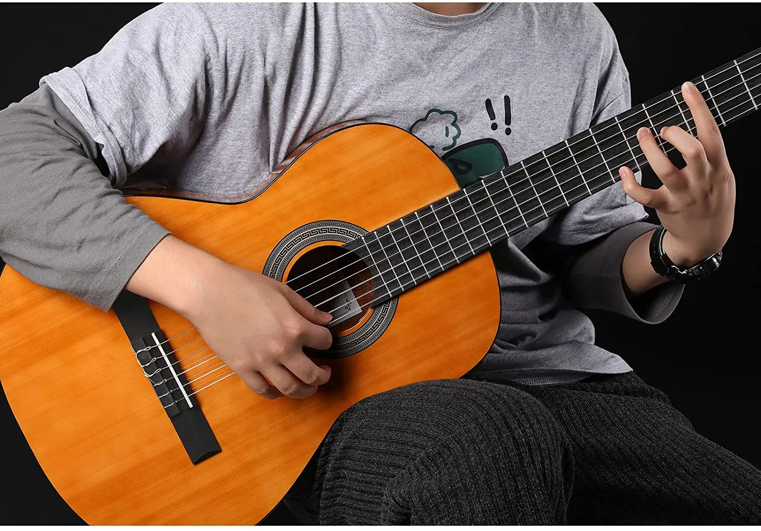 Donner DCG-162BR 39 Inch Classical Right Handed  Acoustic Guitar Beginner Kit Mahogany, Brown