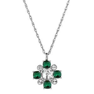 Dyrberg Kern Sassi Silver Necklace - Emerald