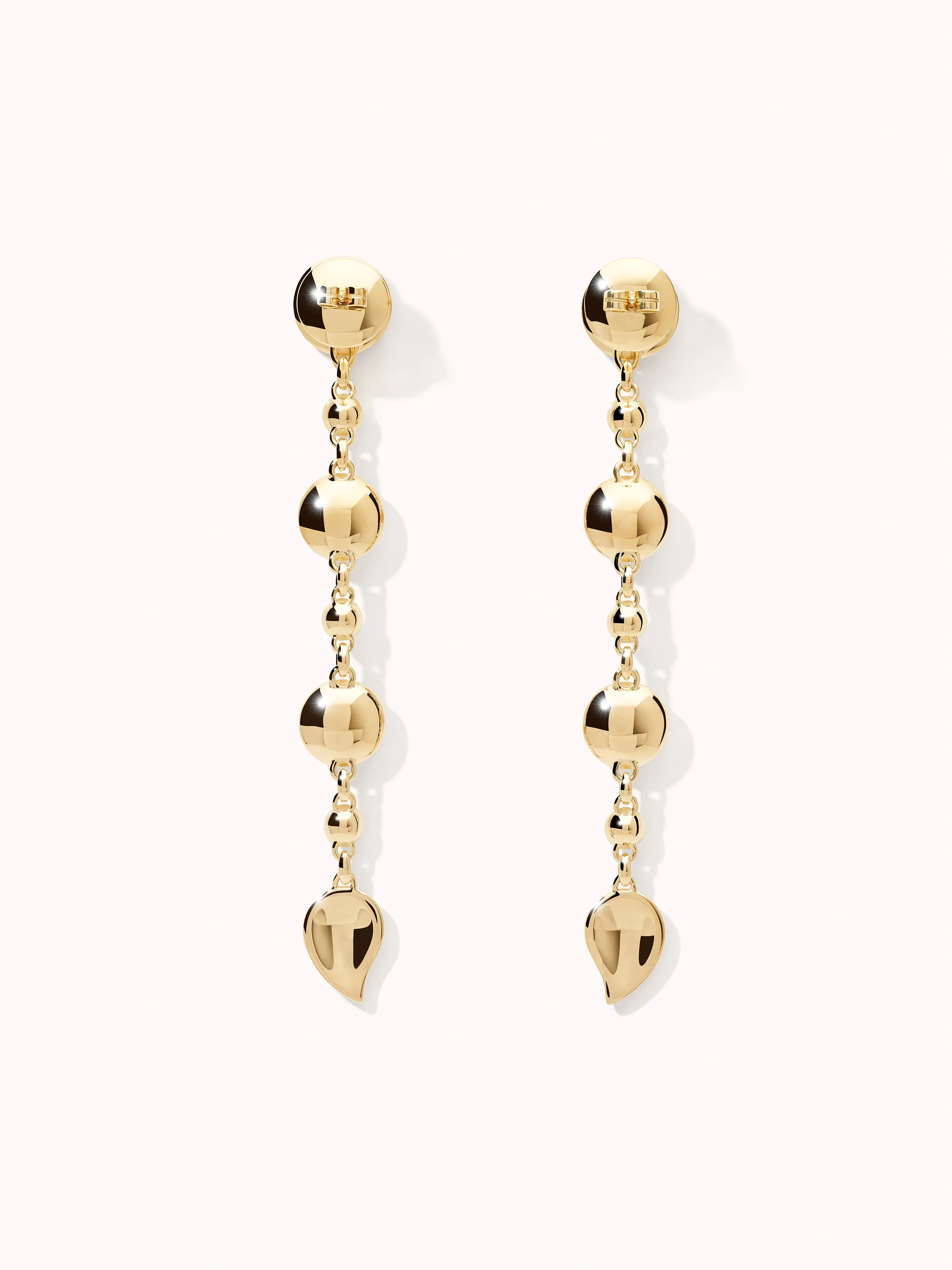 Earrings BOUTON Long 'Candy' / Sapphire