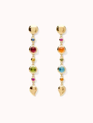 Earrings BOUTON Long 'Candy' / Sapphire