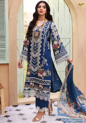 ELF-9B Azurite | Elaf Luxury Festive Lawn Collection 2022 | Unstitched Embroidered Lawn Suits