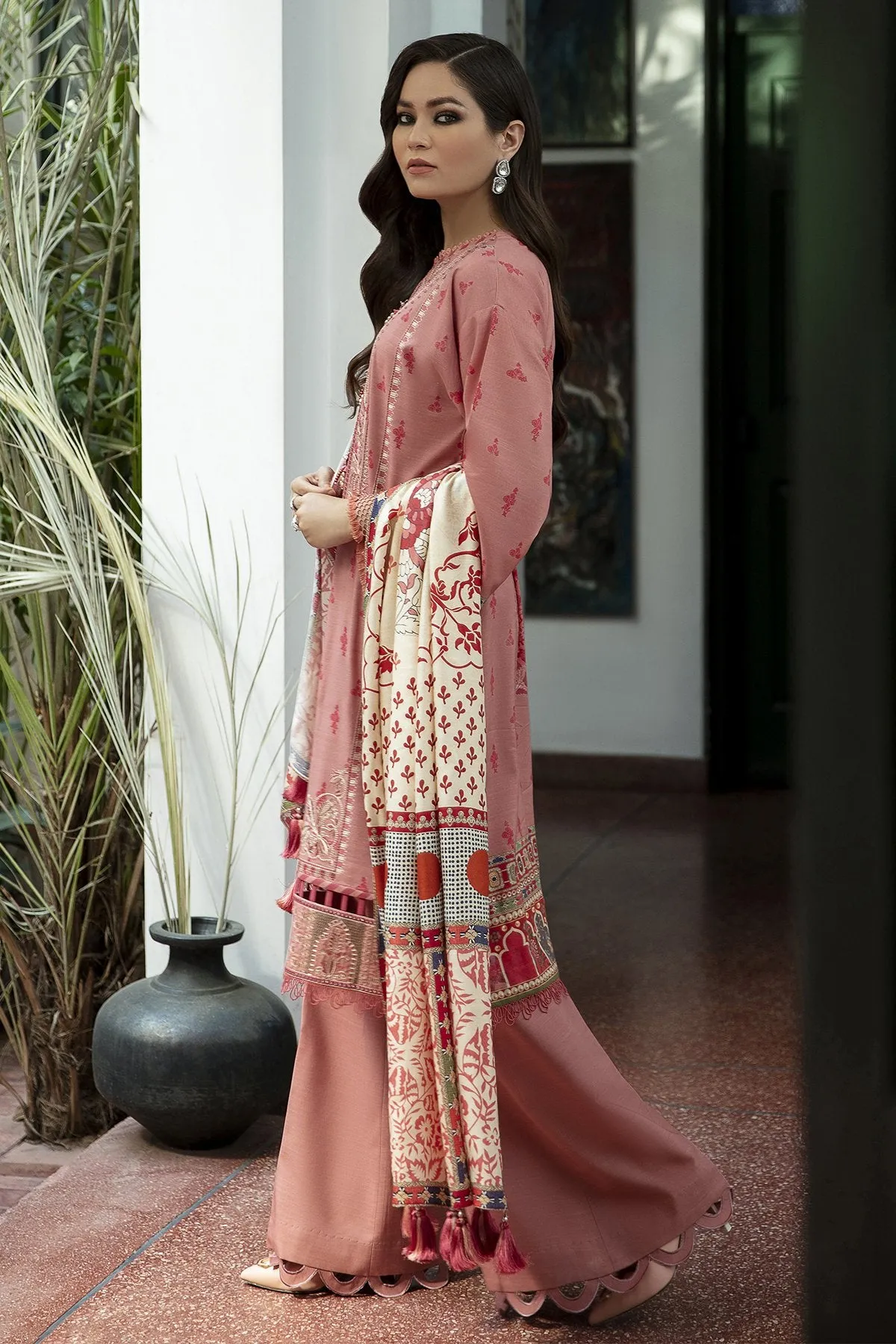 ELINOR | Jazmin Iris Winter Collection 2021 | Unstitched Embroidered Viscose Slub Khaddar Suit