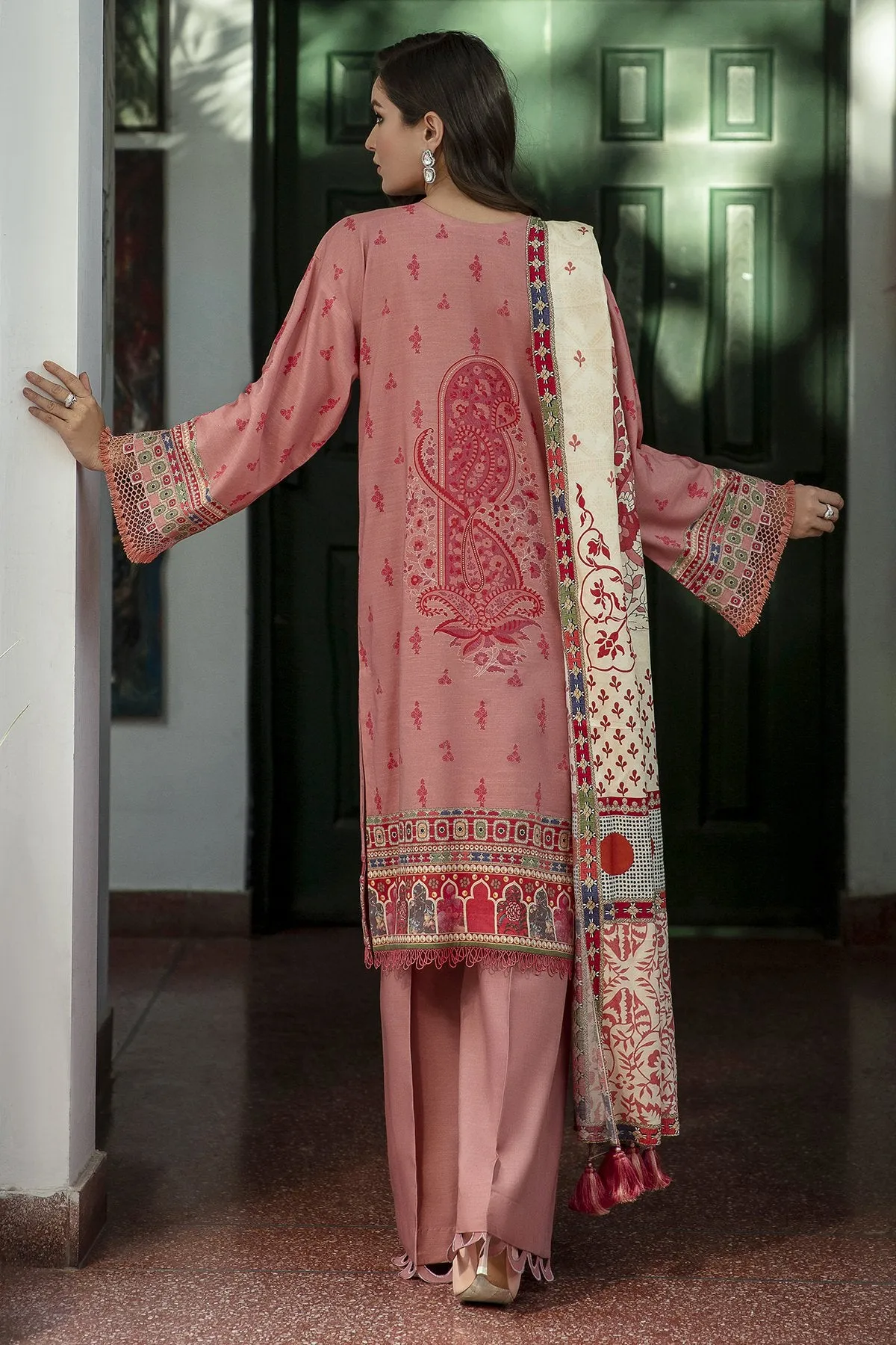 ELINOR | Jazmin Iris Winter Collection 2021 | Unstitched Embroidered Viscose Slub Khaddar Suit
