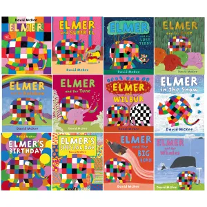 Elmer Classic Picture Books Series Books 1 - 12 Collection Set by  David McKee (Elmer, Super El,)