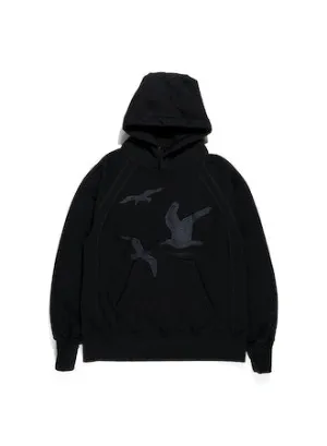Engineered Garments Printed Raglan Hoodie - Seagull