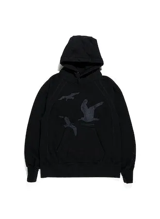 Engineered Garments Printed Raglan Hoodie - Seagull