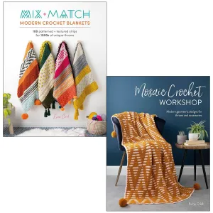 Esme Crick Collection 2 Books Set (Mix and Match Modern Crochet Blankets & Mosaic Crochet Workshop)