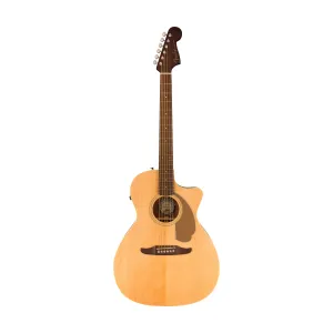 Fender California Newporter Player Medium-Sized Acoustic Guitar, Walnut FB, Natural