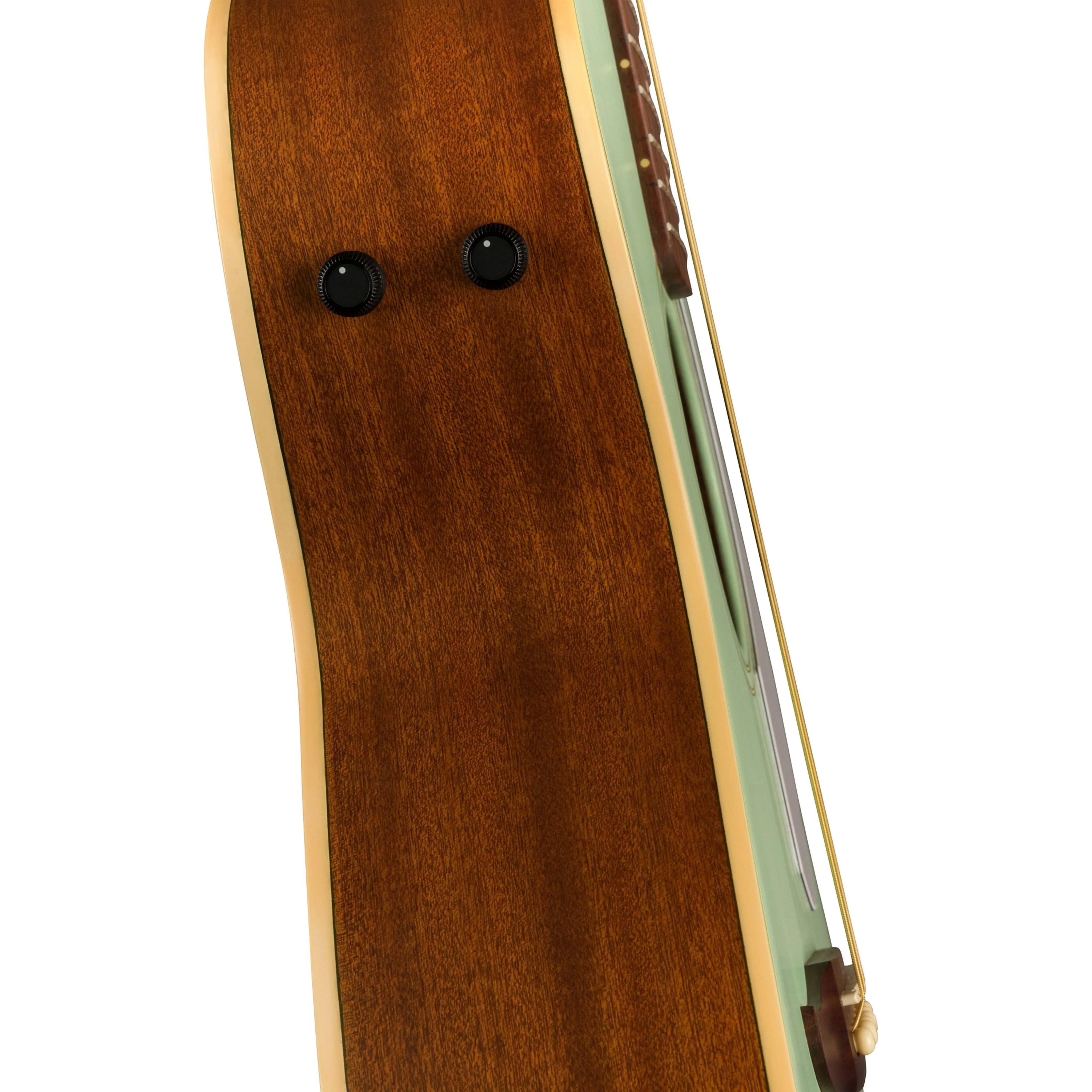 Fender California Newporter Player Medium-Sized Acoustic Guitar, Walnut FB, Surf Green