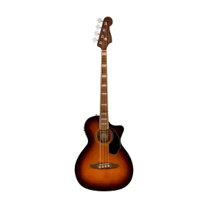 Fender Kingman Acoustic Bass Guitar w/Bag, Walnut FB, Shaded Edge Burst
