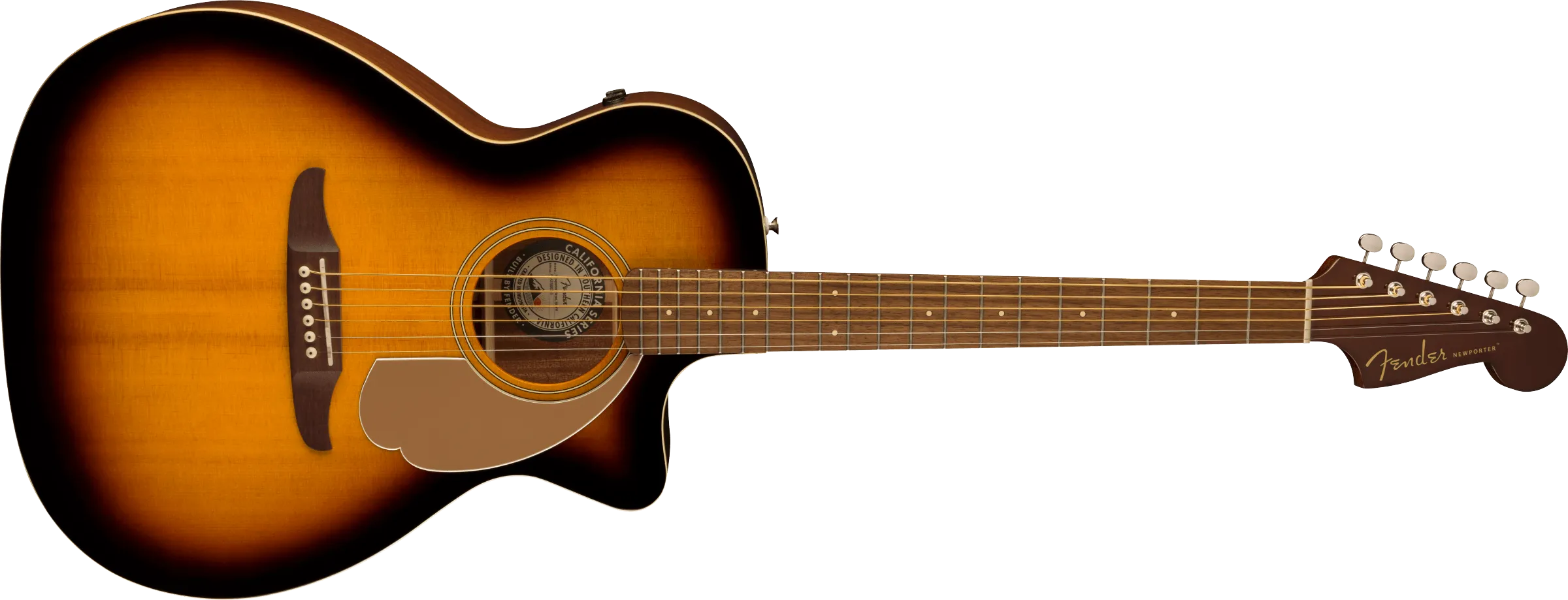 Fender Newporter Player, Walnut Fingerboard, Gold Pickguard, Sunburst