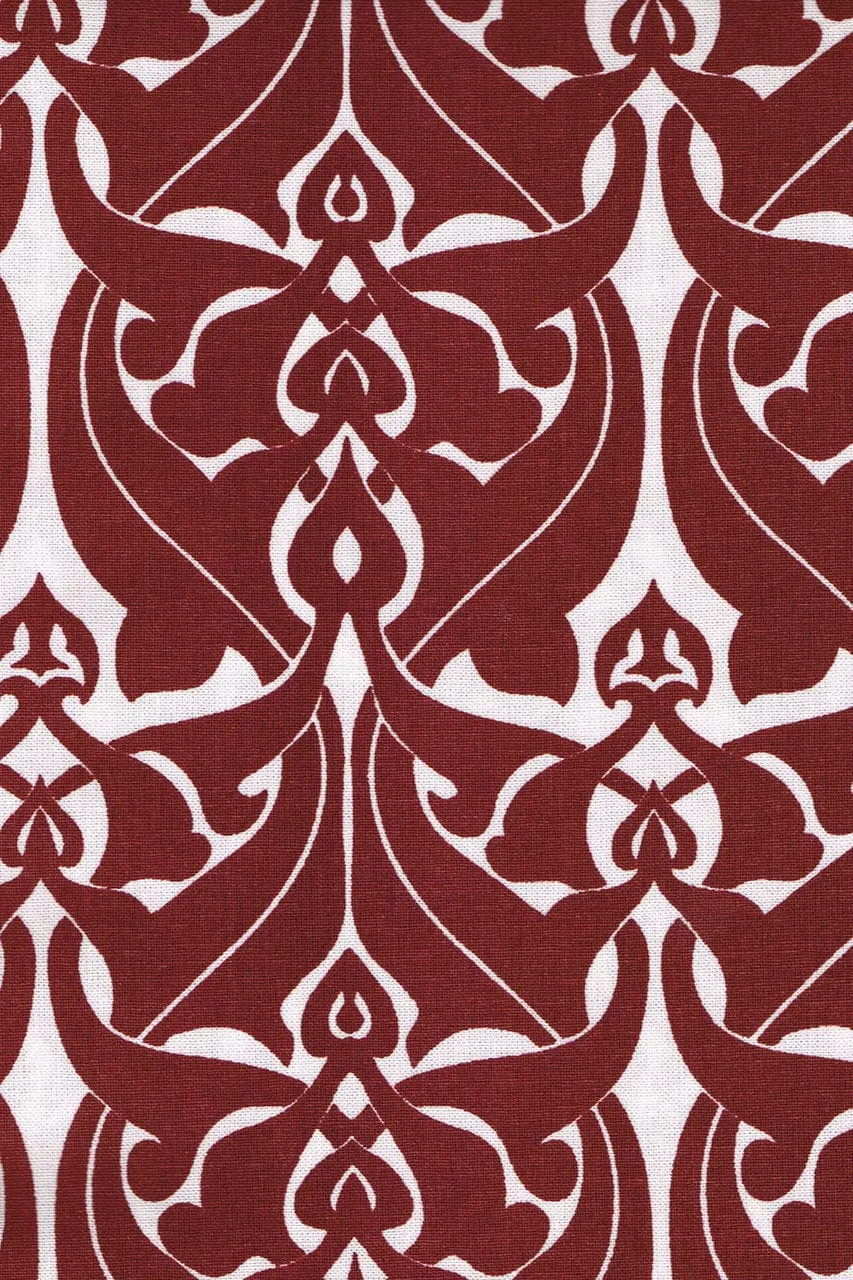 filigree claret red printed cloth 16" x 16" pillow covers