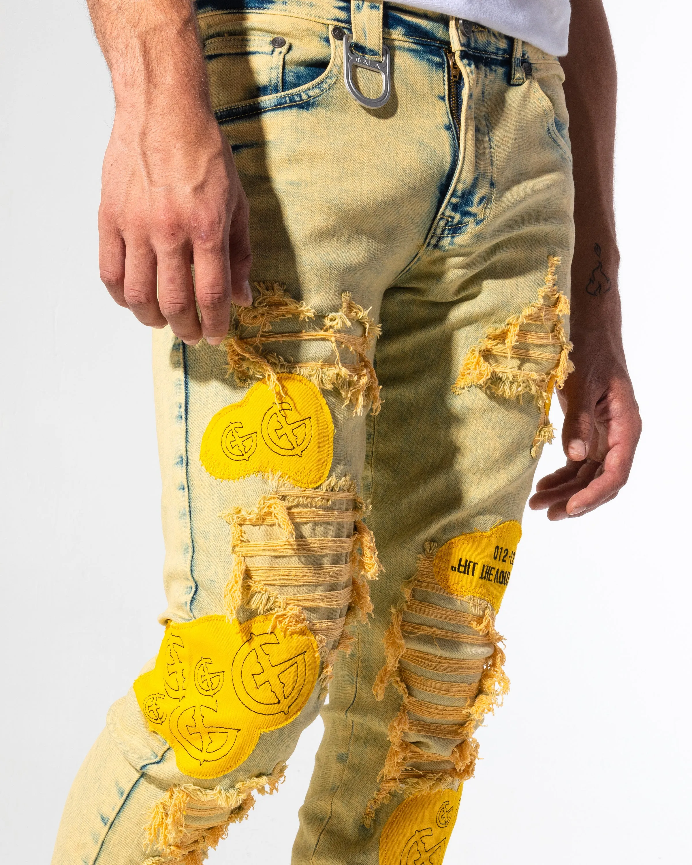 FILL THE VOID DENIM (CANARY WASH/PATCHWORK)