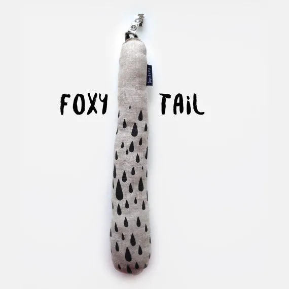 Foxy Tail / Screen Printed On Natural Linen