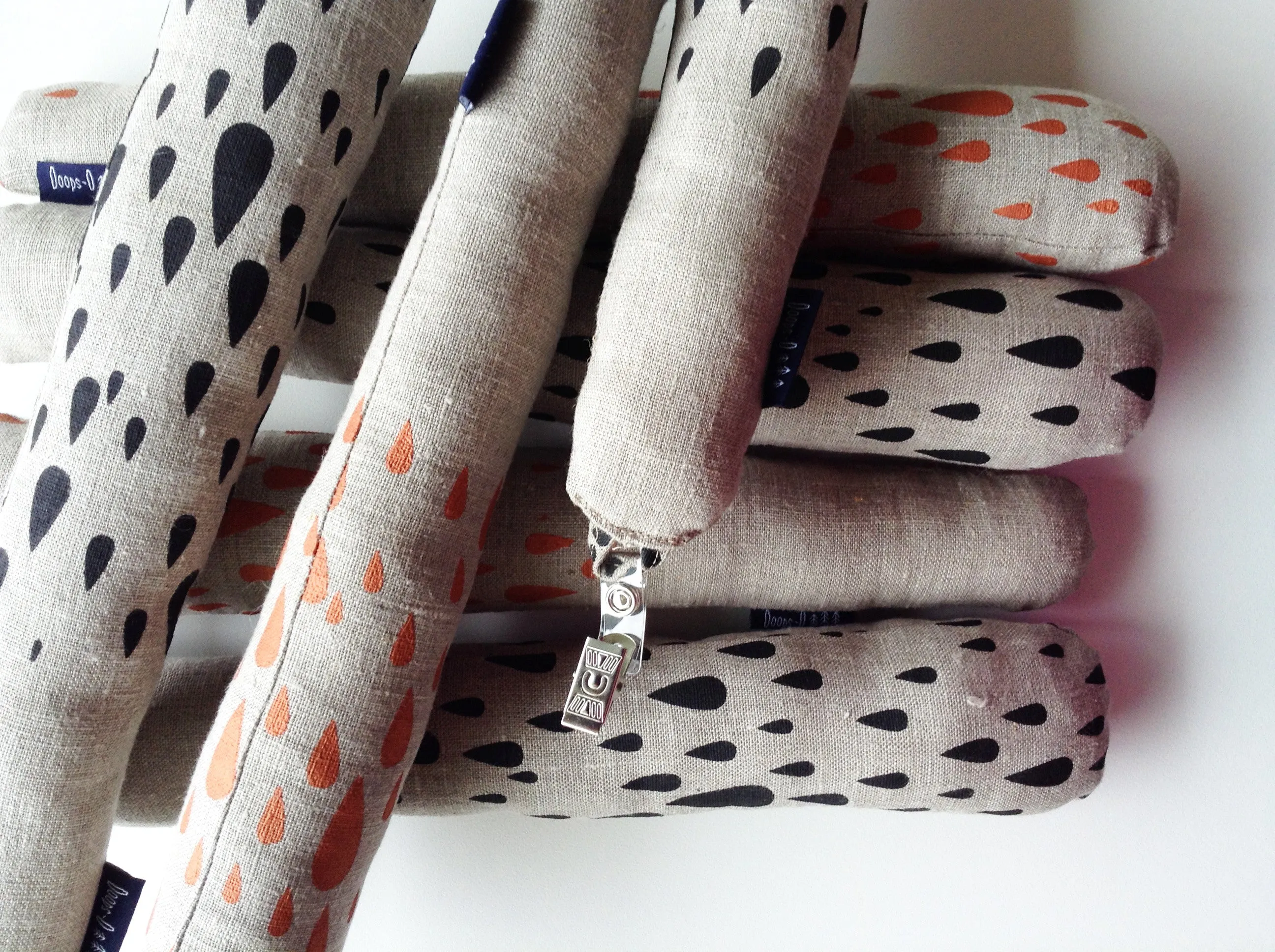 Foxy Tail / Screen Printed On Natural Linen