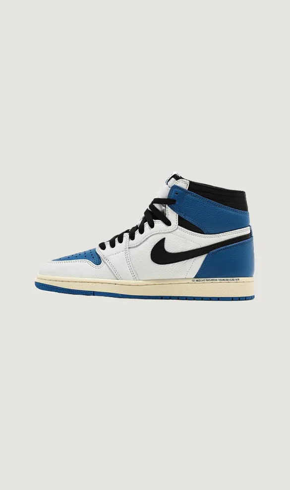 FRAGMENT DESIGN X TRAVIS SCOTT X AIR JORDAN 1 RETRO HIGH - MILITARY BLUE