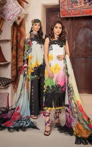 FRANCA CB-4A | Bella Fusion Mix Cambric Collection SS'21 | Unstitched Cambric Suits