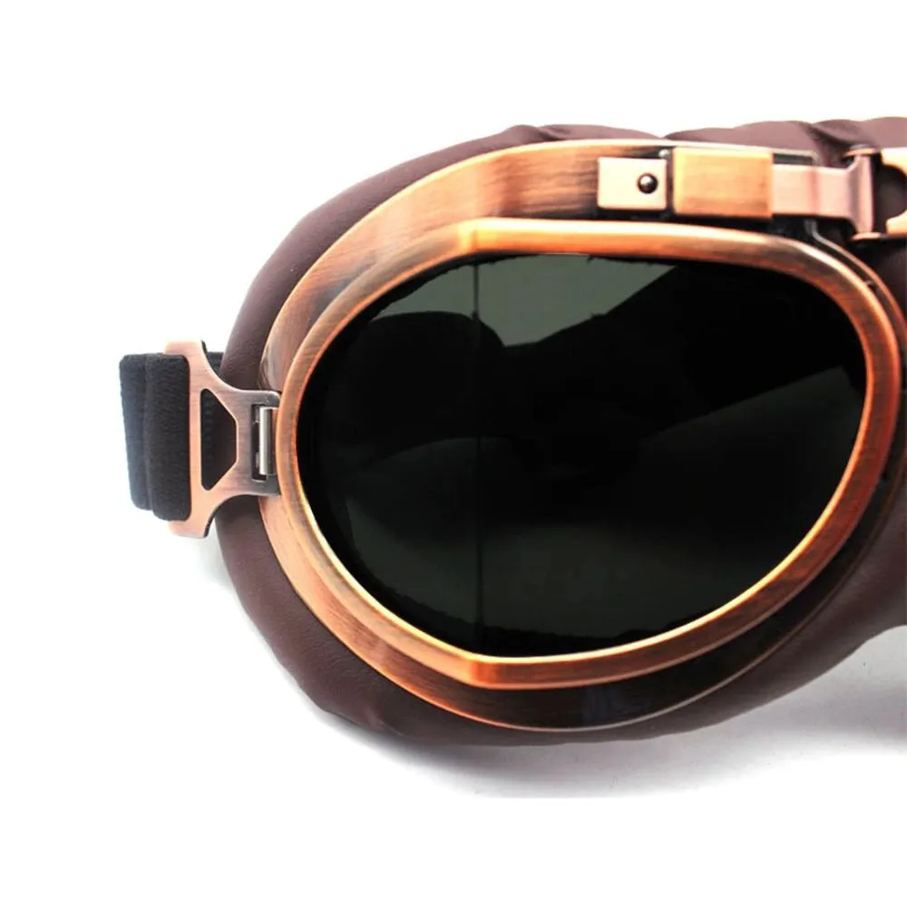 Gafas Patineta Scooter A Prueba De Viento Vintage Acolchada