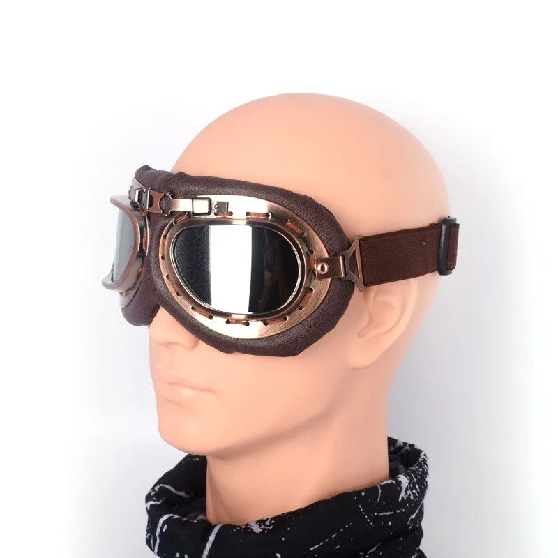 Gafas Patineta Scooter A Prueba De Viento Vintage Acolchada