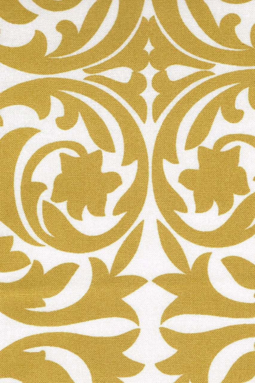 garden gate yellow ochre printed cloth 12" x 20" pillow covers