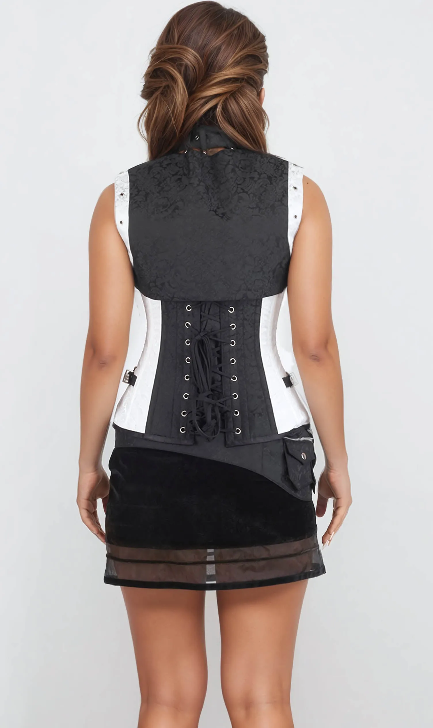Gary Custom Made Steampunk Overbust Corset with Shrug