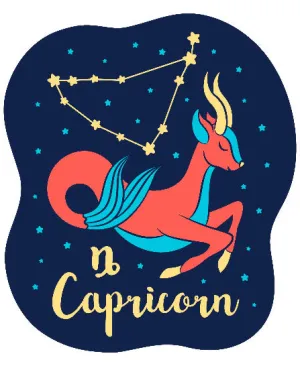 Girls Capricorn Zodiac Sign Colored Graphic Tank Top