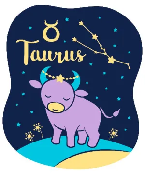 Girls Taurus Zodiac Sign Colored Graphic Tank Top