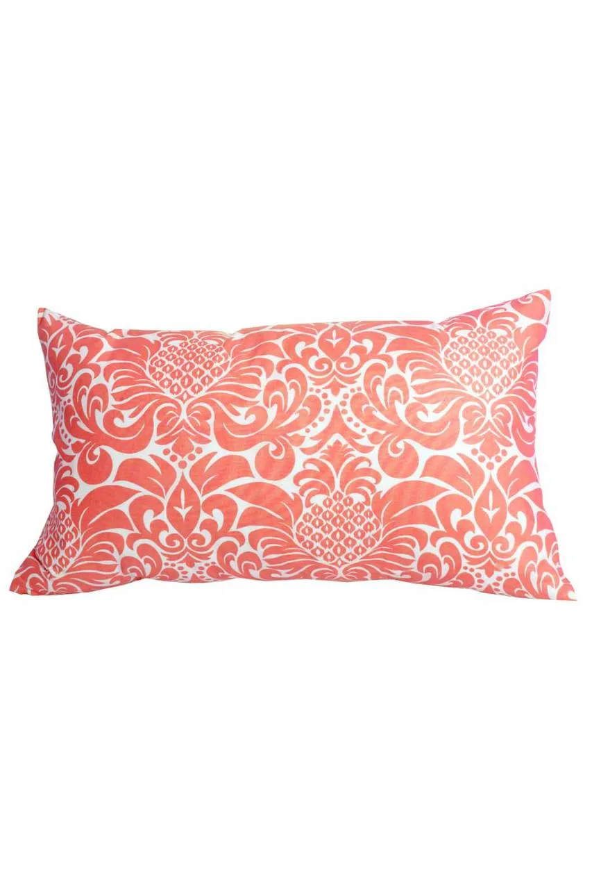 gracious persimmon peach printed cloth 12" x 20" pillow covers