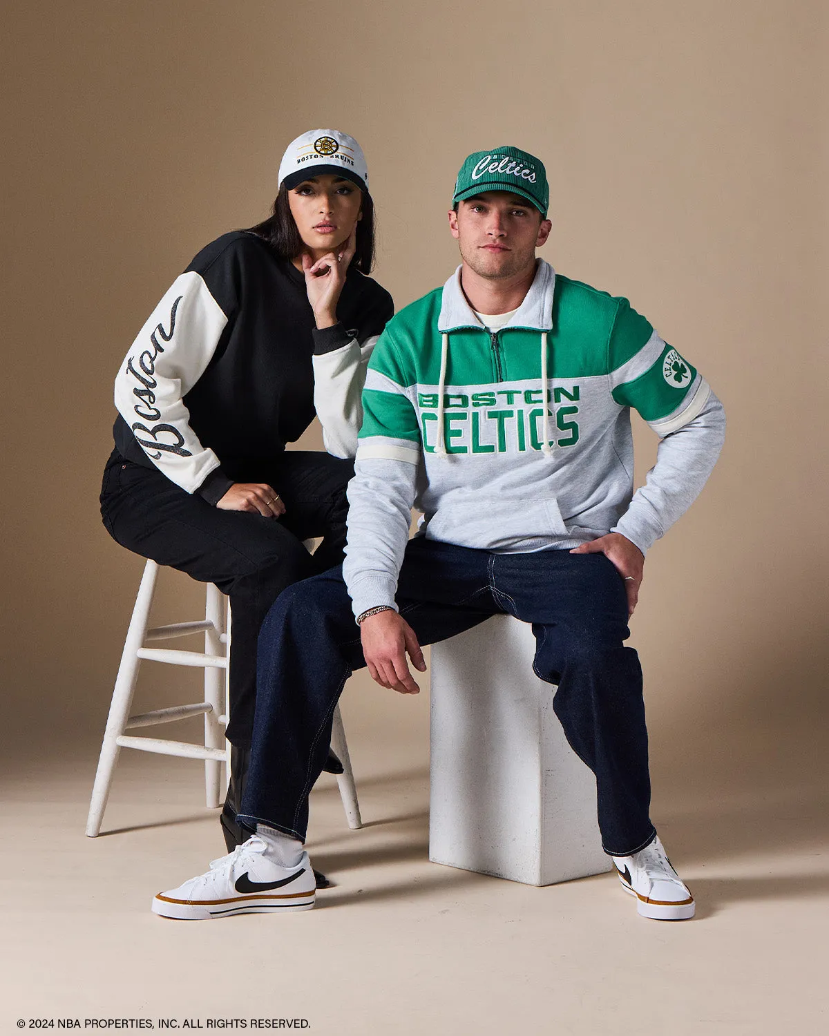 HARTFORD WHALERS VINTAGE ARENA AMP '47 BAY RIDGE 1/4 ZIP