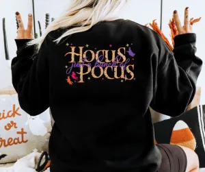 Hocus Pocus Front & Back Black Tee or Sweatshirt