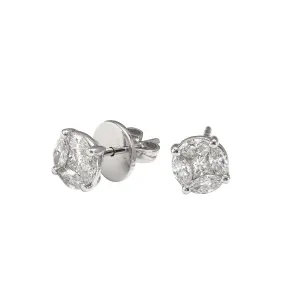 Ice Age Glacier 1.5 cts. Diamond Stud Earrings