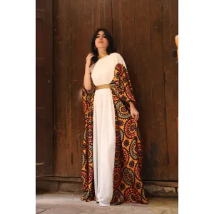Islamic printed kaftan dress