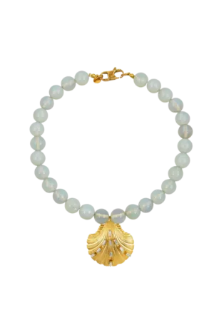 Isla's Opal and Gold Shell Pendant Necklace Daphne x Oceanus