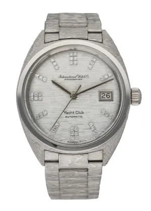 IWC Yacht Club 18K White Gold Diamond Dial Watch