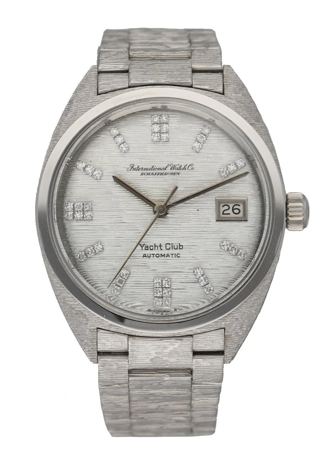 IWC Yacht Club 18K White Gold Diamond Dial Watch
