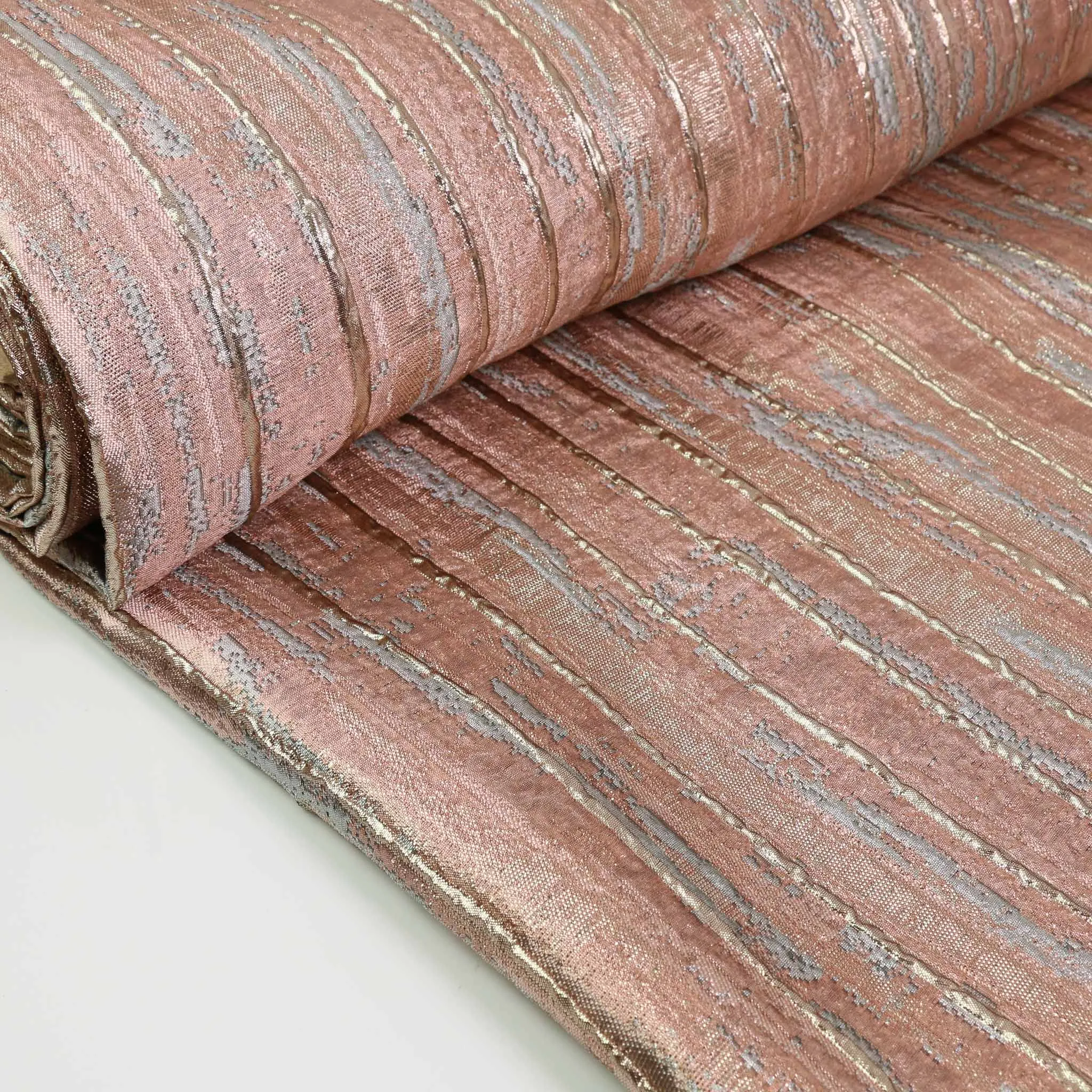 Jacquard Fabric - Pale blue, Pale pink