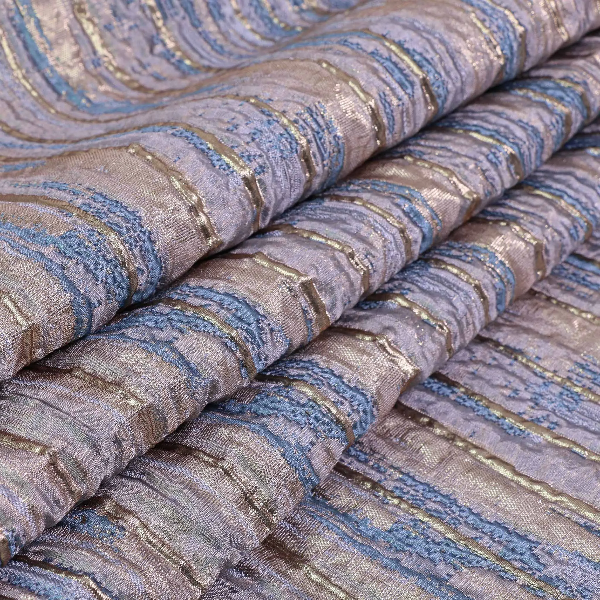 Jacquard Fabric - Pale blue, Pale pink