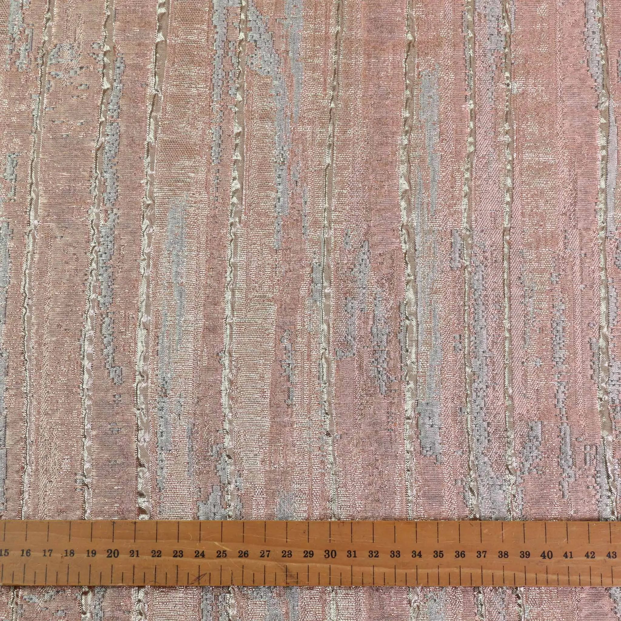 Jacquard Fabric - Pale blue, Pale pink